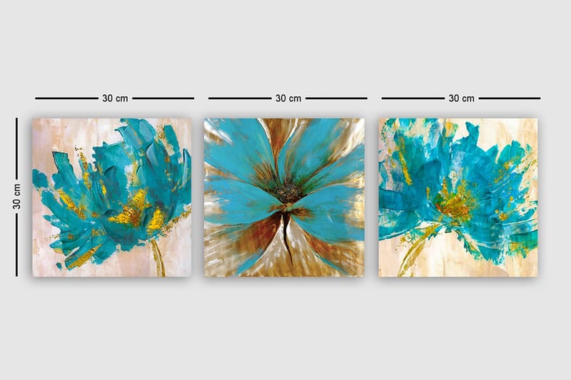 Canvas VP Italien 3 stk Flerfarvet - 33x03 cm - Boligtilbehør - Billeder & kunst - Billeder på lærred