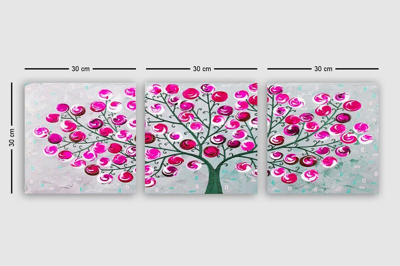 Canvas VP Italien 3 stk Flerfarvet - 33x03 cm - Boligtilbehør - Billeder & kunst - Billeder på lærred