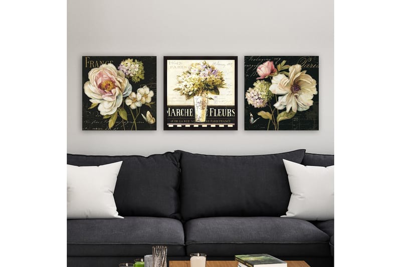 Canvas VP Italien 3 stk Flerfarvet - 33x03 cm - Boligtilbehør - Billeder & kunst - Billeder på lærred