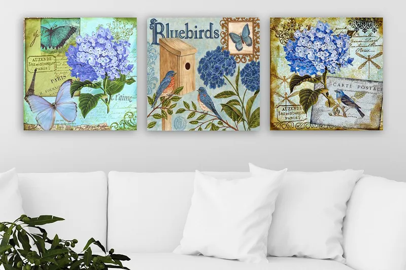 Canvas VP Italien 3 stk Flerfarvet, 33x03 cm