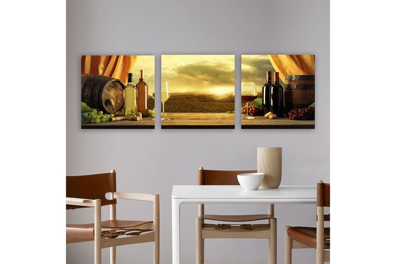 Canvas VP Italien 3 stk Flerfarvet, 33x03 cm