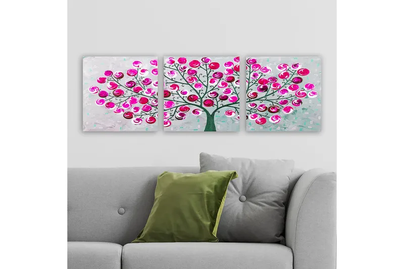 Canvas VP Italien 3 stk Flerfarvet - 33x03 cm - Boligtilbehør - Billeder & kunst - Billeder på lærred