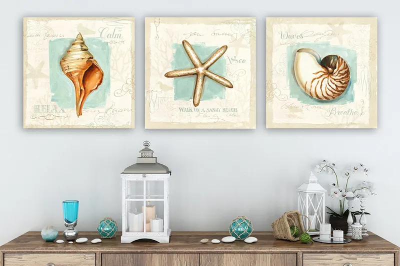 Canvas VP Italien 3 stk Flerfarvet, 33x03 cm