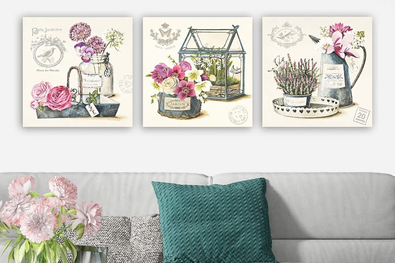 Canvas VP Italien 3 stk Flerfarvet, 33x03 cm