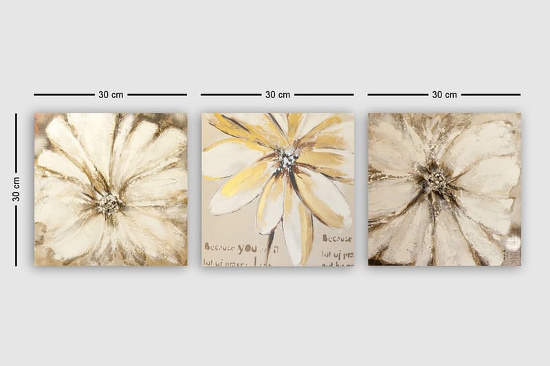 Canvas VP Italien 3 stk Flerfarvet - 33x03 cm - Boligtilbehør - Billeder & kunst - Billeder på lærred