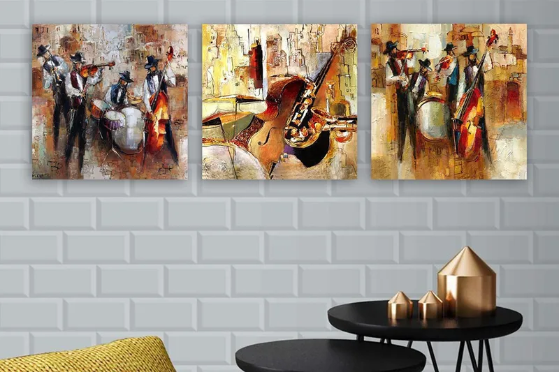 Canvas VP Italien 3 stk Flerfarvet, 33x03 cm