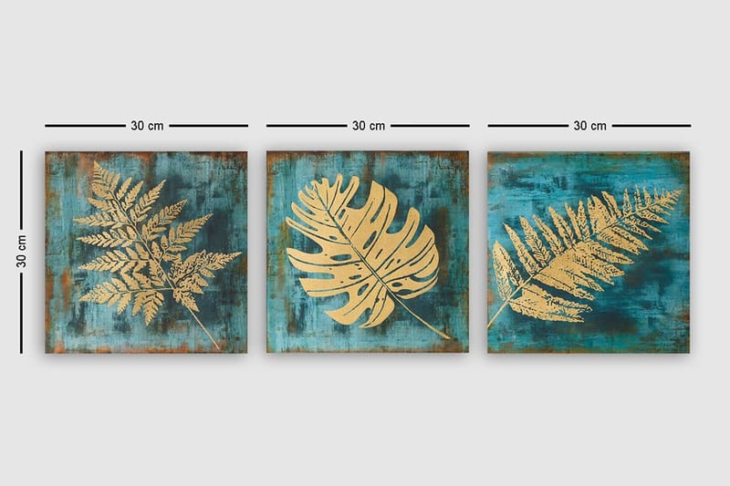 Canvas VP Italien 3 stk Flerfarvet - 33x03 cm - Boligtilbehør - Billeder & kunst - Billeder på lærred