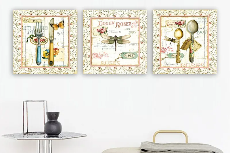 Canvas VP Italien 3 stk Flerfarvet, 33x03 cm