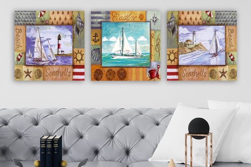 Canvas VP Italien 3 stk Flerfarvet, 33x03 cm