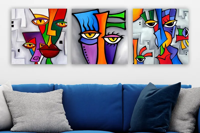 Canvas VP Italien 3 stk Flerfarvet, 33x03 cm