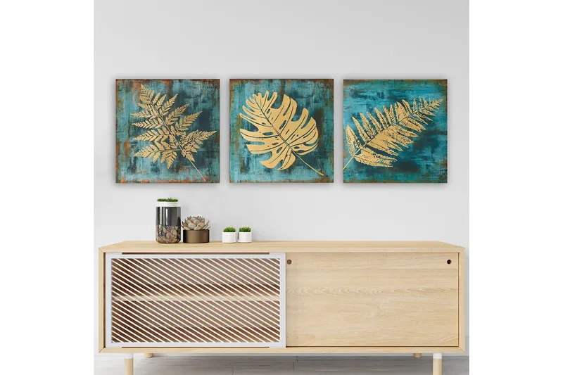 Canvas VP Italien 3 stk Flerfarvet - 33x03 cm - Boligtilbehør - Billeder & kunst - Billeder på lærred