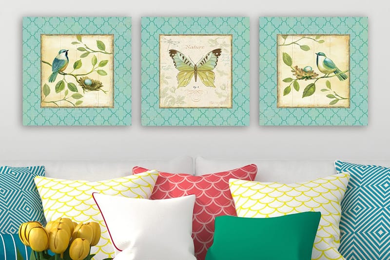 Canvas VP Italien 3 stk Flerfarvet, 33x03 cm