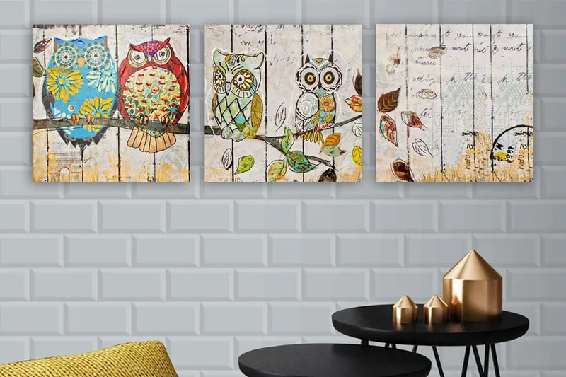 Canvas VP Italien 3 stk Flerfarvet, 33x03 cm