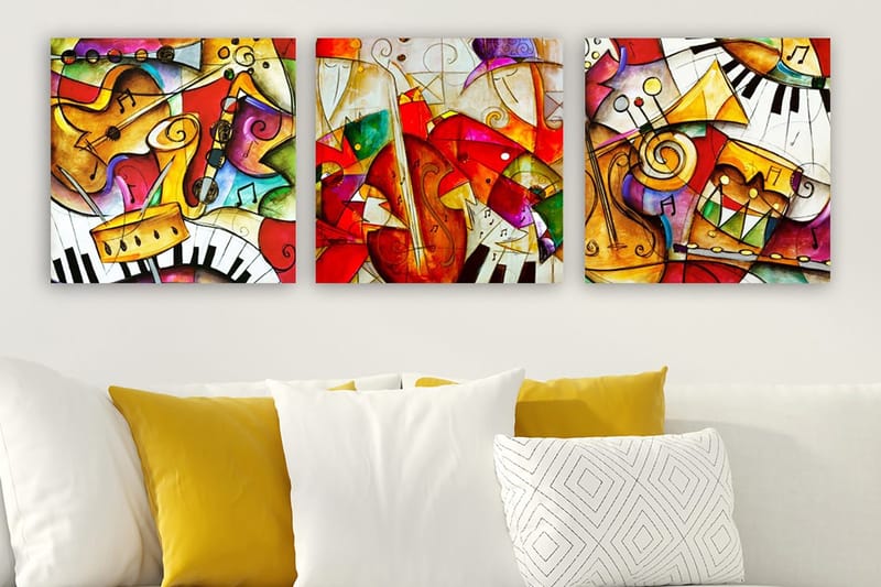 Canvas VP Italien 3 stk Flerfarvet, 33x03 cm