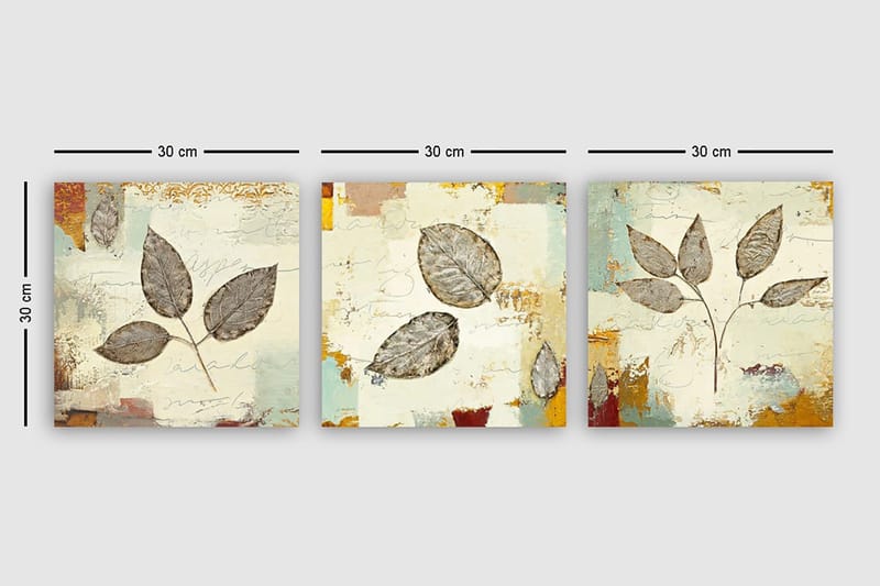 Canvas VP Italien 3 stk Flerfarvet - 33x03 cm - Boligtilbehør - Billeder & kunst - Billeder på lærred