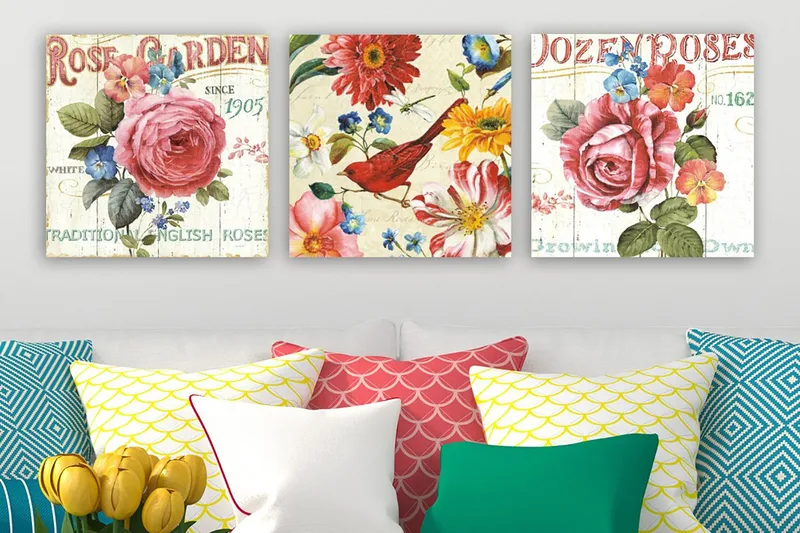 Canvas VP Italien 3 stk Flerfarvet, 33x03 cm