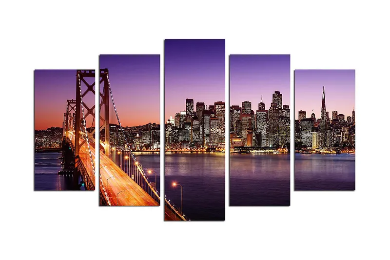 Canvas VP Italien 5 stk Flerfarvet, 22x06 cm