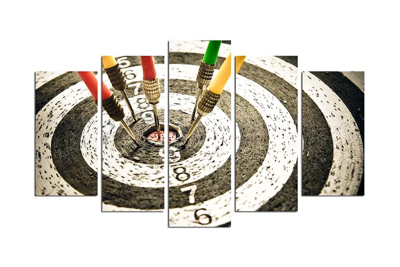 Canvas Young 5 stk Flerfarvet, 22x06 cm