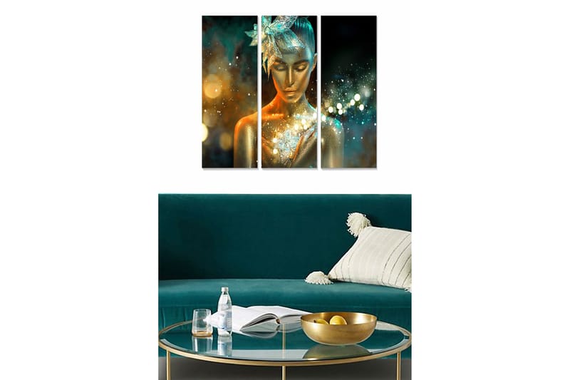 Canvas People 3 stk Flerfarvet, 22x05 cm