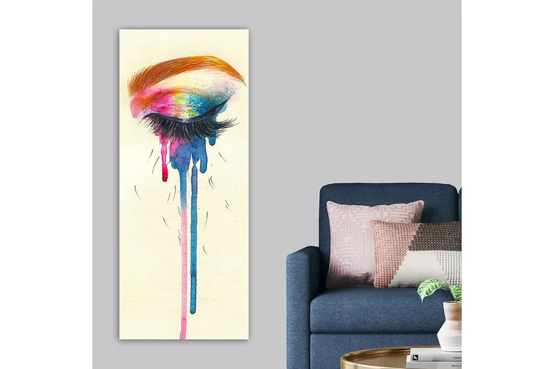 Canvasbillede DKY Abstract & Fractals Flerfarvet - 50x120 cm - Boligtilbehør - Billeder & kunst - Billeder på lærred