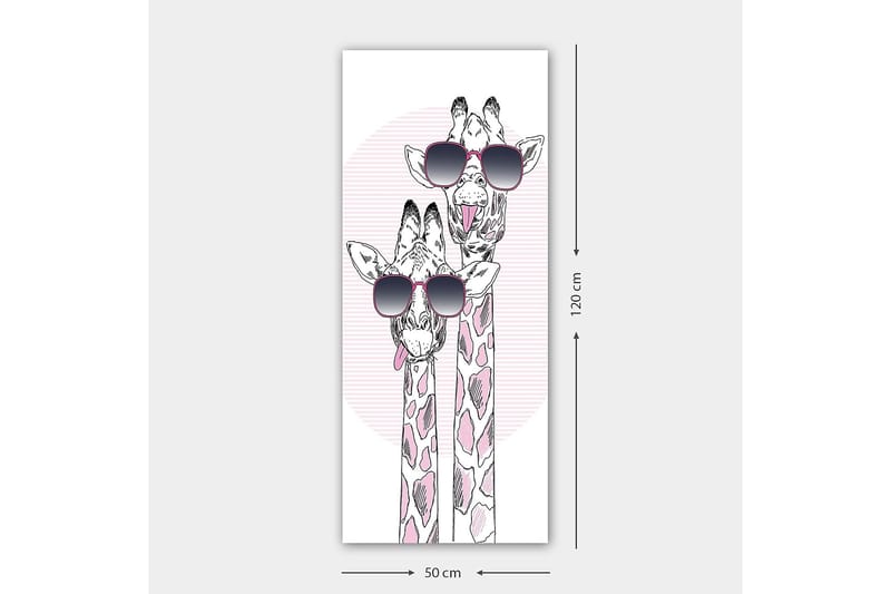 Canvasbillede DKY Animals Flerfarvet - 50x120 cm - Boligtilbehør - Billeder & kunst - Billeder på lærred