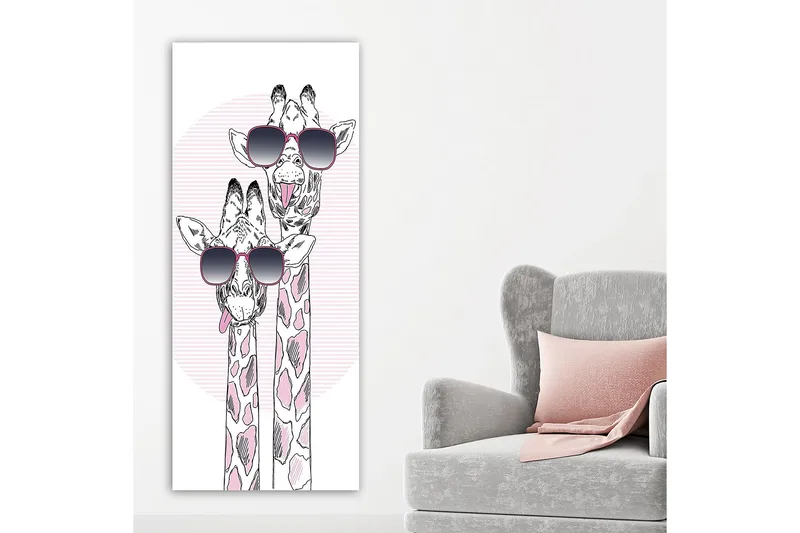 Canvasbillede DKY Animals Flerfarvet - 50x120 cm - Boligtilbehør - Billeder & kunst - Billeder på lærred