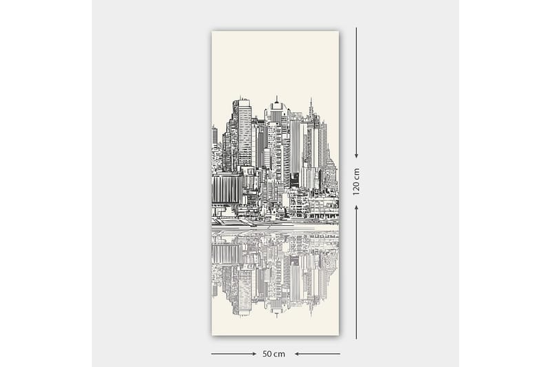 Canvasbillede DKY Cities & Countries Flerfarvet - 50x120 cm - Boligtilbehør - Billeder & kunst - Billeder på lærred