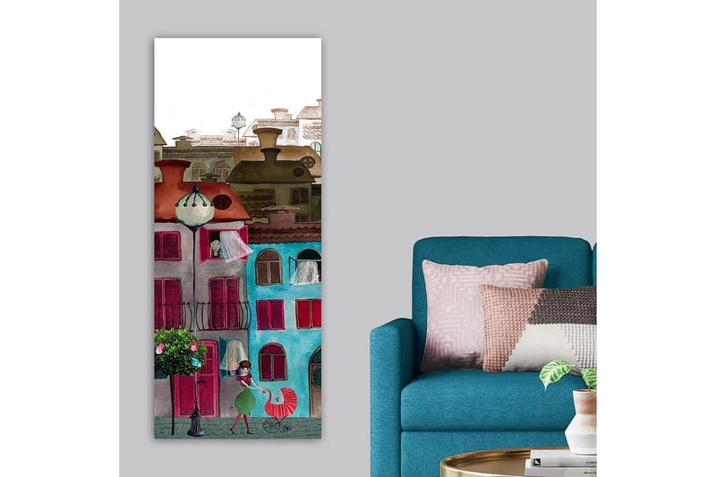 Canvasbillede DKY Cities & Countries Flerfarvet - 50x120 cm - Boligtilbehør - Billeder & kunst - Billeder på lærred