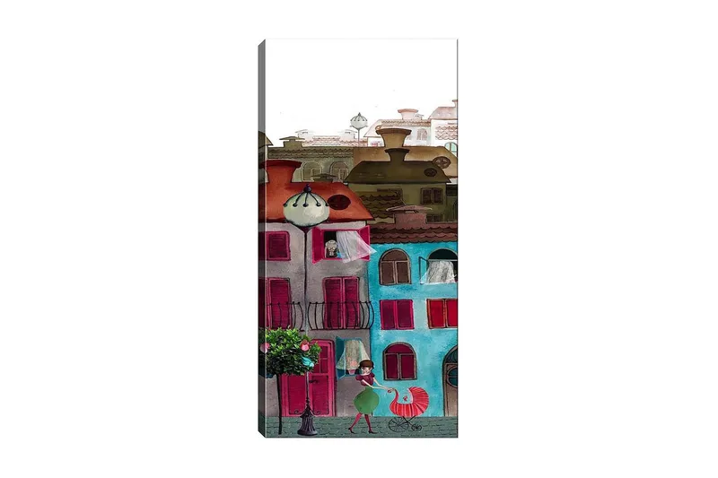 Canvasbillede DKY Cities & Countries Flerfarvet, 50x120 cm