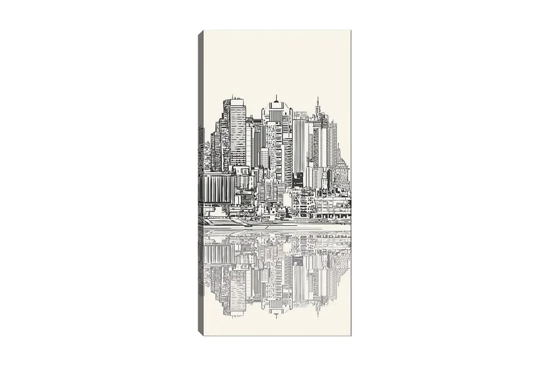 Canvasbillede DKY Cities & Countries Flerfarvet, 50x120 cm