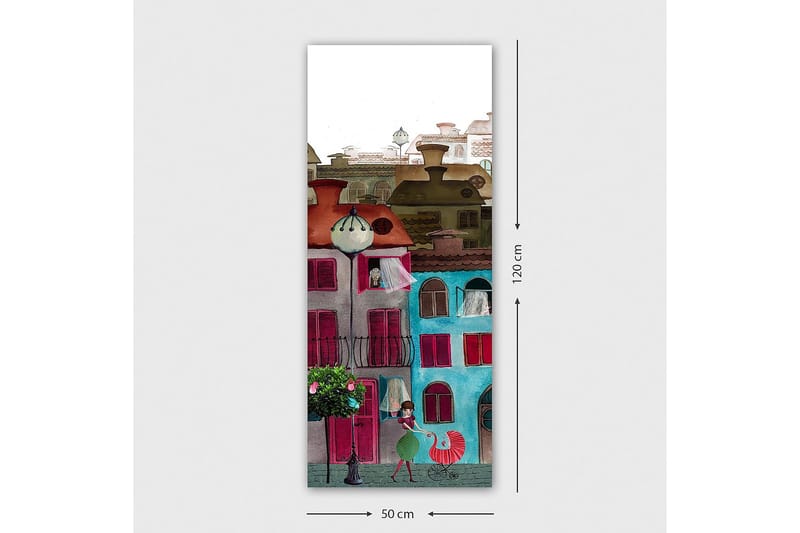 Canvasbillede DKY Cities & Countries Flerfarvet - 50x120 cm - Boligtilbehør - Billeder & kunst - Billeder på lærred