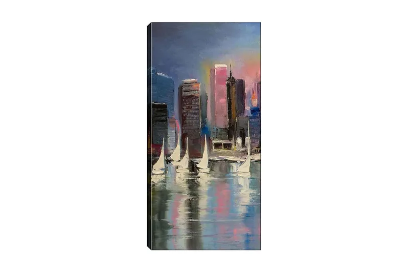 Canvasbillede DKY Cities & Countries Flerfarvet, 50x120 cm
