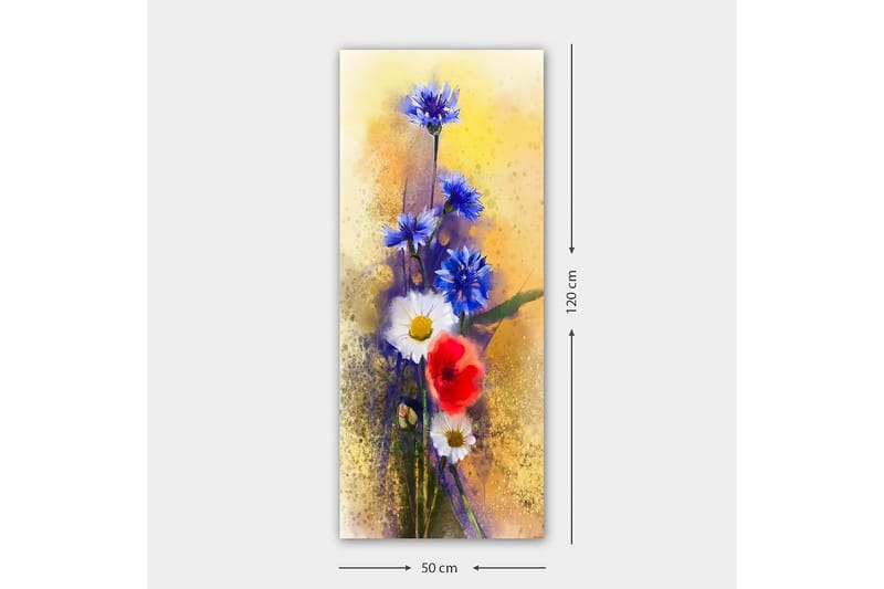 Canvasbillede DKY Floral & Botanical Flerfarvet - 50x120 cm - Boligtilbehør - Billeder & kunst - Billeder på lærred