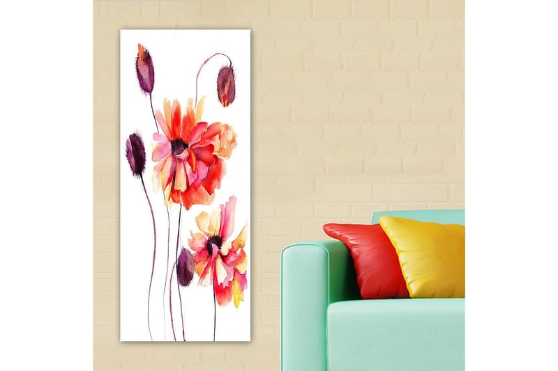 Canvasbillede DKY Floral & Botanical Flerfarvet - 50x120 cm - Boligtilbehør - Billeder & kunst - Billeder på lærred