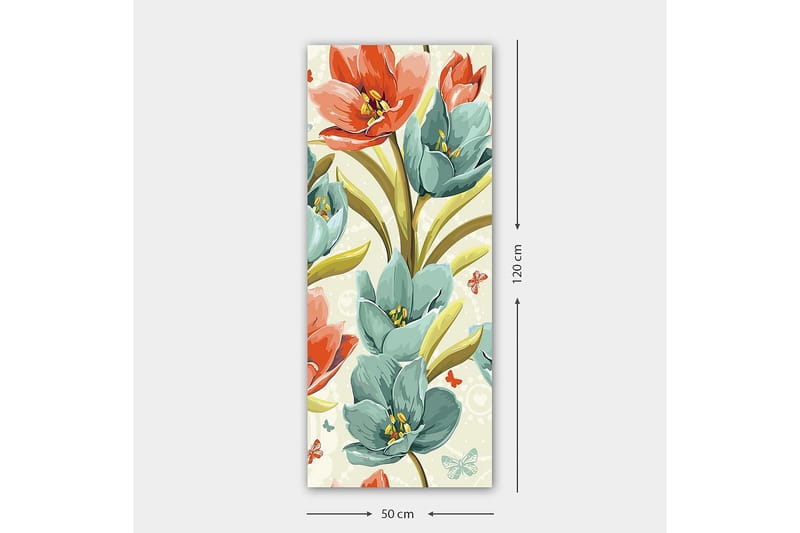 Canvasbillede DKY Floral & Botanical Flerfarvet - 50x120 cm - Boligtilbehør - Billeder & kunst - Billeder på lærred