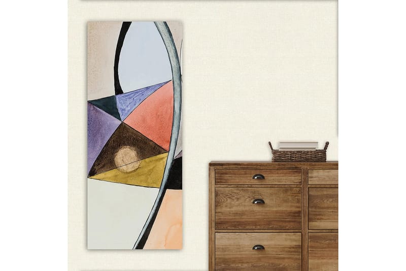 Canvasbillede DKY Geometric Flerfarvet - 50x120 cm - Boligtilbehør - Billeder & kunst - Billeder på lærred
