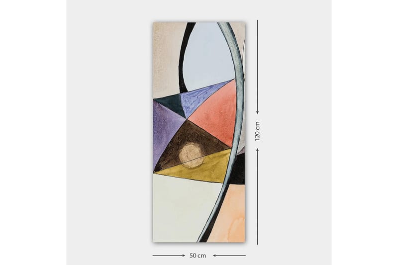 Canvasbillede DKY Geometric Flerfarvet - 50x120 cm - Boligtilbehør - Billeder & kunst - Billeder på lærred