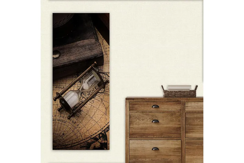 Canvasbillede DKY Map Flerfarvet - 50x120 cm - Boligtilbehør - Billeder & kunst - Billeder på lærred