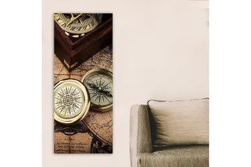 Canvasbillede DKY Map Flerfarvet - 50x120 cm - Boligtilbehør - Billeder & kunst - Billeder på lærred