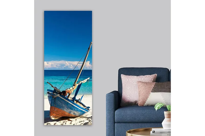 Canvasbillede DKY Nautical & Beach Flerfarvet - 50x120 cm - Boligtilbehør - Billeder & kunst - Billeder på lærred