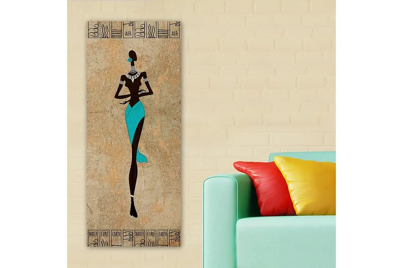 Canvasbillede DKY World Cultures Flerfarvet - 50x120 cm - Boligtilbehør - Billeder & kunst - Billeder på lærred