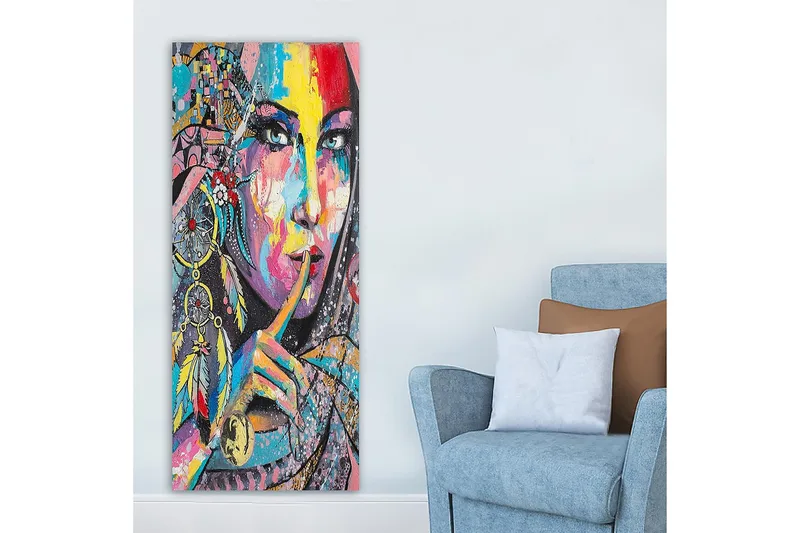 Canvasbillede DKY People Flerfarvet - 50x120 cm - Boligtilbehør - Billeder & kunst - Billeder på lærred