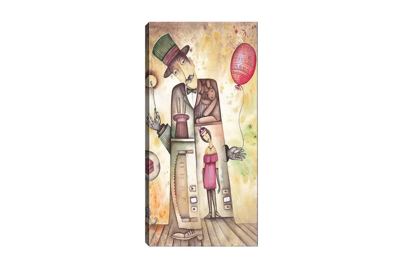 Canvasbillede DKY People Flerfarvet, 50x120 cm