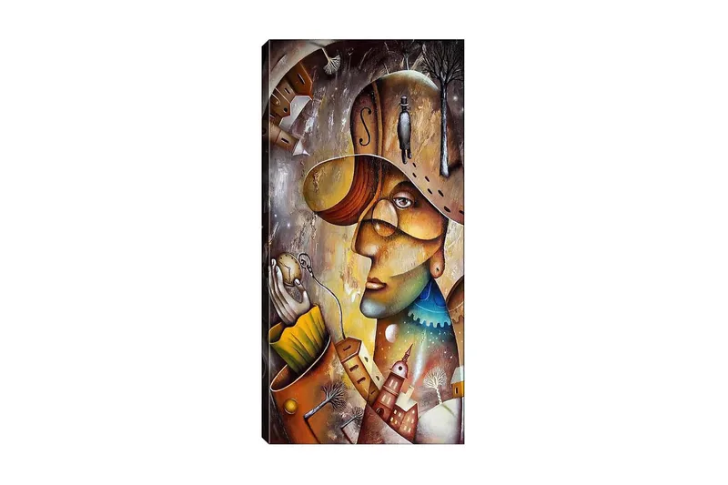 Canvasbillede DKY People Flerfarvet, 50x120 cm