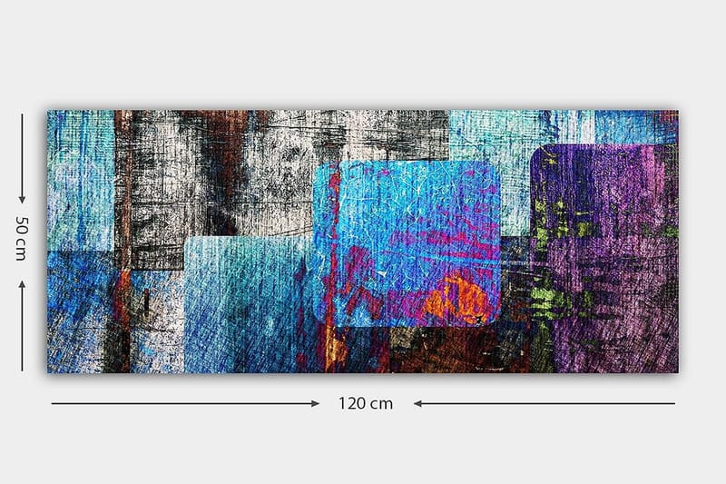 Canvasbillede YTY Abstract & Fractals Flerfarvet - 120x50 cm - Boligtilbehør - Billeder & kunst - Billeder på lærred