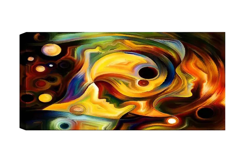 Canvasbillede YTY Abstract & Fractals Flerfarvet, 120x50 cm