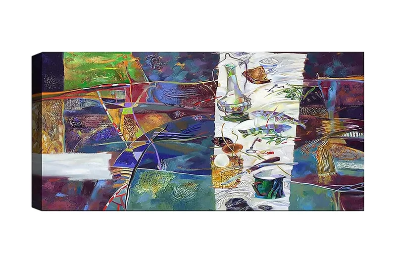 Canvasbillede YTY Abstract & Fractals Flerfarvet, 120x50 cm