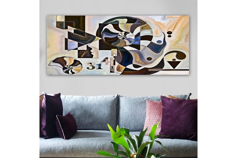Canvasbillede YTY Abstract & Fractals Flerfarvet - 120x50 cm - Boligtilbehør - Billeder & kunst - Billeder på lærred