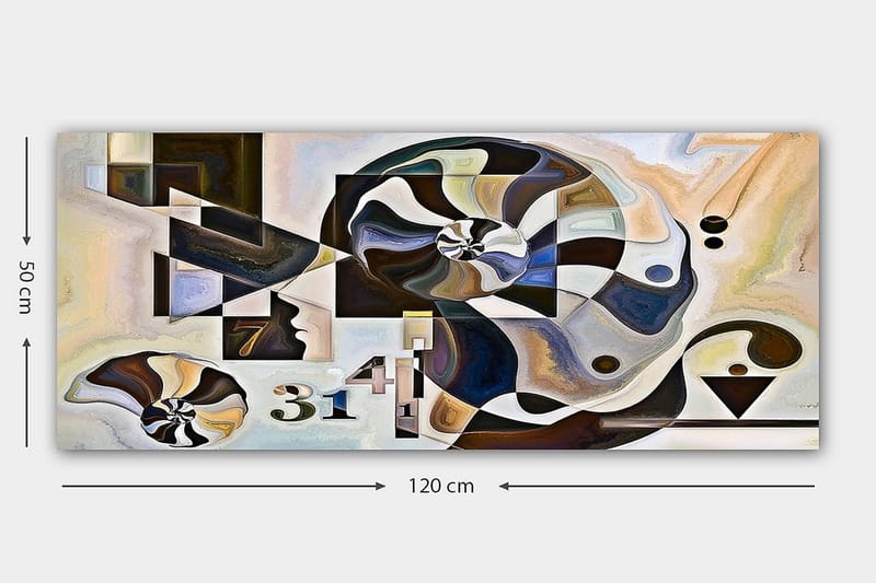 Canvasbillede YTY Abstract & Fractals Flerfarvet - 120x50 cm - Boligtilbehør - Billeder & kunst - Billeder på lærred
