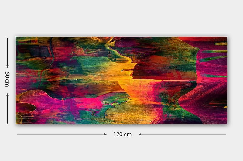 Canvasbillede YTY Abstract & Fractals Flerfarvet - 120x50 cm - Boligtilbehør - Billeder & kunst - Billeder på lærred